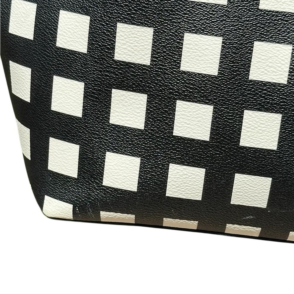 Kate Spade New York Black and White Checkered Tote - Picture 4 of 14